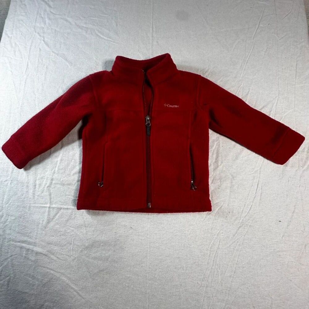Columbia Red Fleece Jacket size 2T full zip